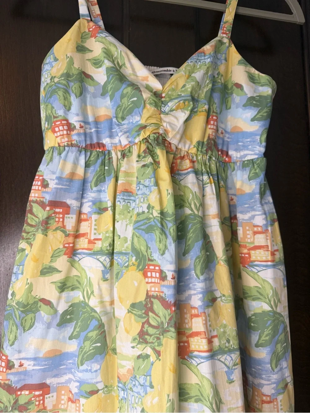 Abercrombie Maxi Dress Small Lemon Italian Summer Beachy Vibes